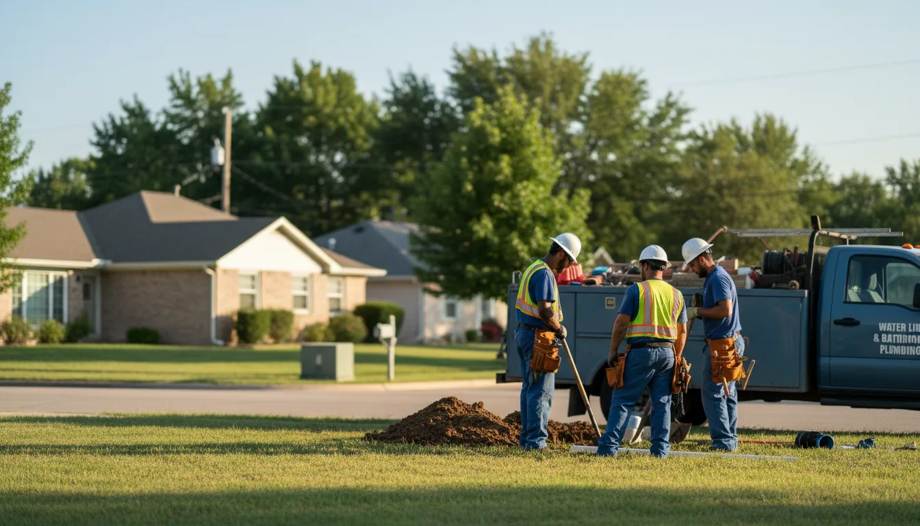 Residential water line and bathroom plumbing service in James City, PA